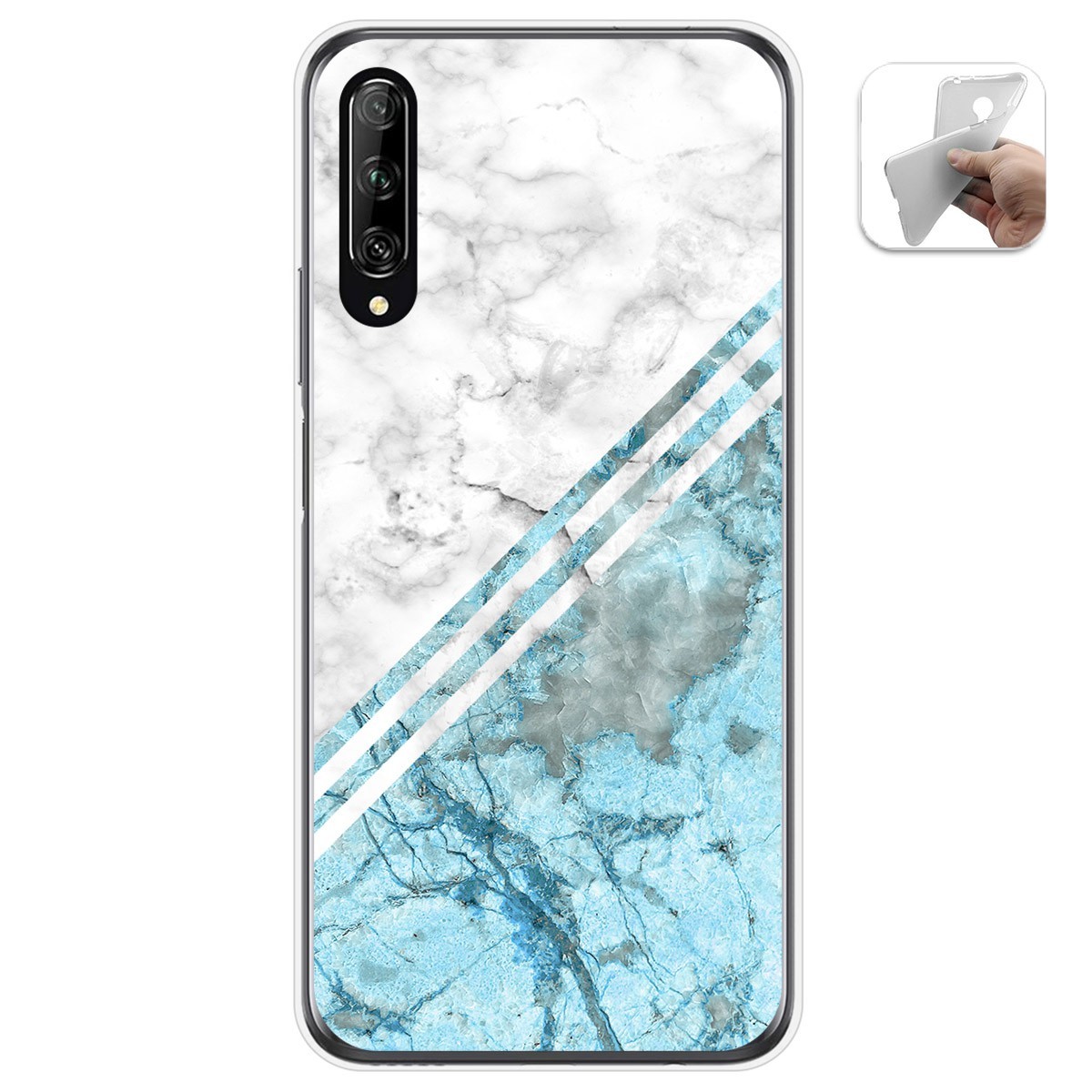 Funda Gel Tpu para Huawei P Smart Pro diseño Mármol 02 Dibujos