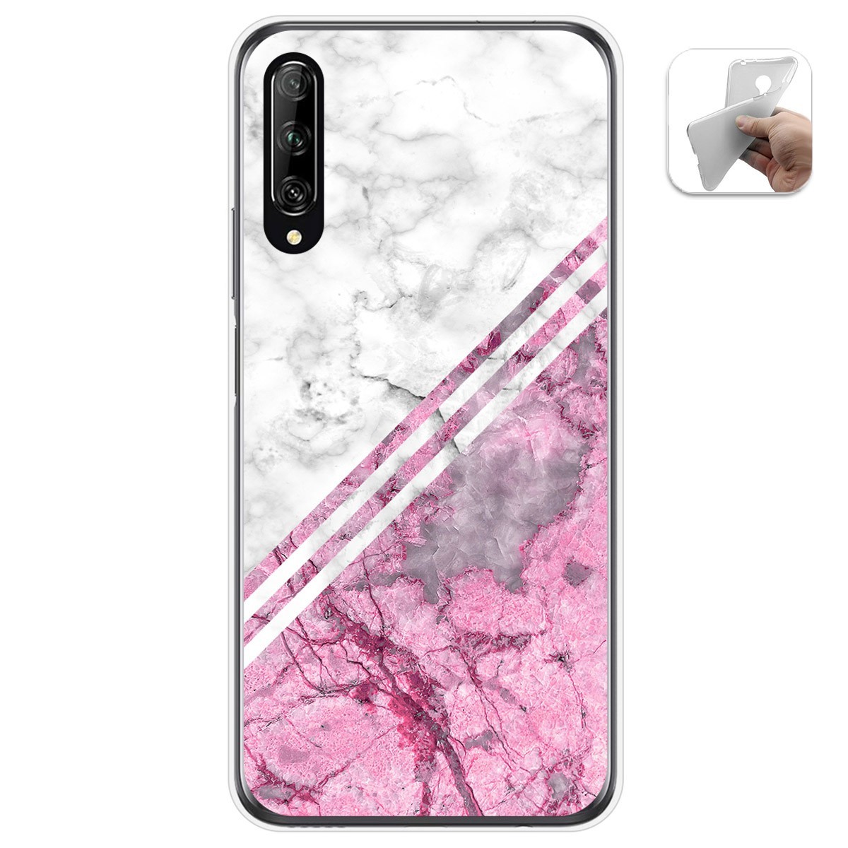 Funda Gel Tpu para Huawei P Smart Pro diseño Mármol 03 Dibujos