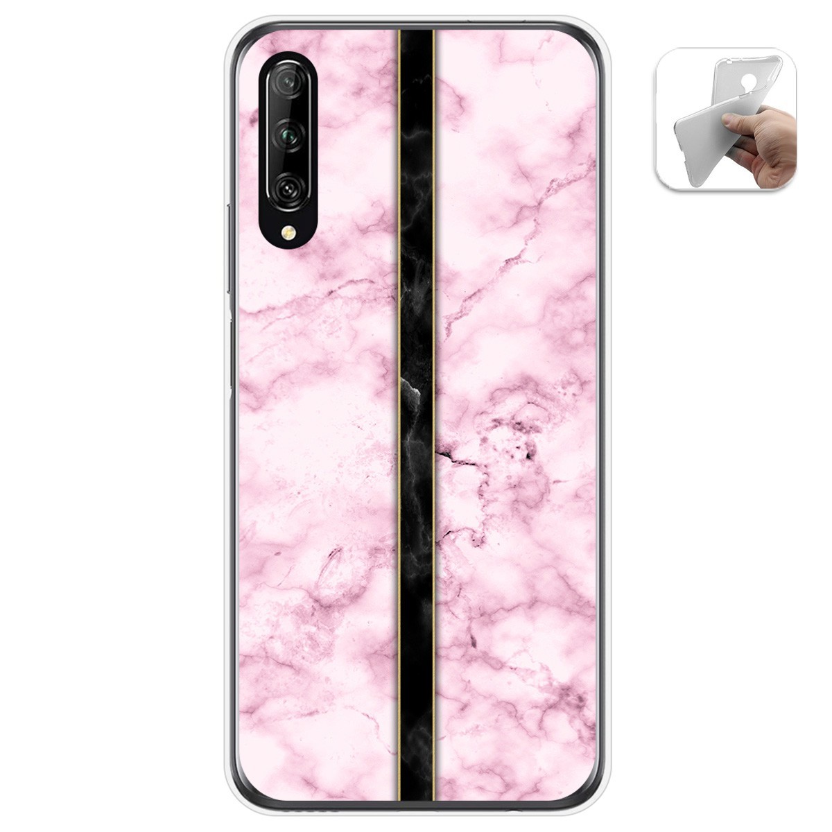 Funda Gel Tpu para Huawei P Smart Pro diseño Mármol 04 Dibujos