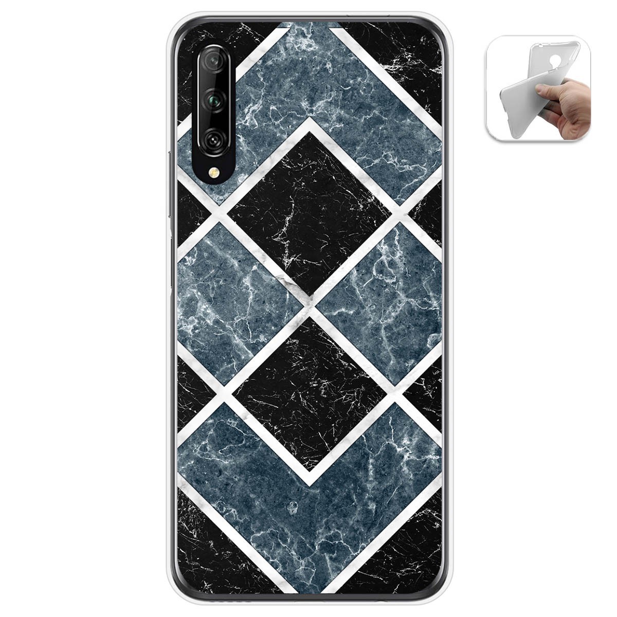 Funda Gel Tpu para Huawei P Smart Pro diseño Mármol 06 Dibujos