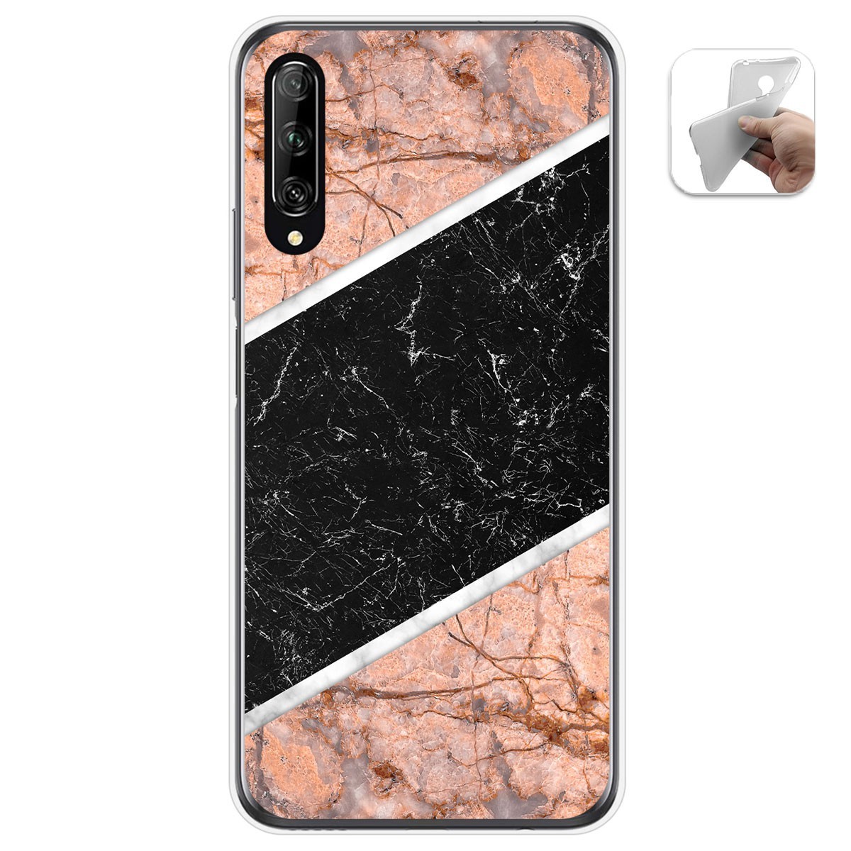 Funda Gel Tpu para Huawei P Smart Pro diseño Mármol 07 Dibujos