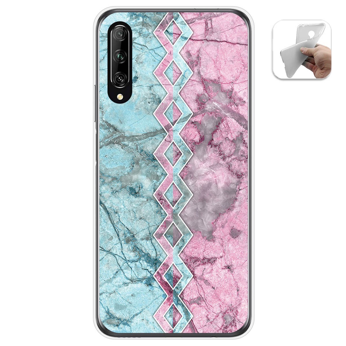 Funda Gel Tpu para Huawei P Smart Pro diseño Mármol 08 Dibujos