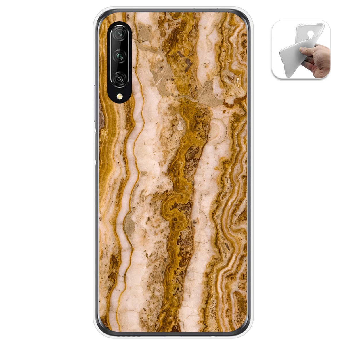 Funda Gel Tpu para Huawei P Smart Pro diseño Mármol 10 Dibujos