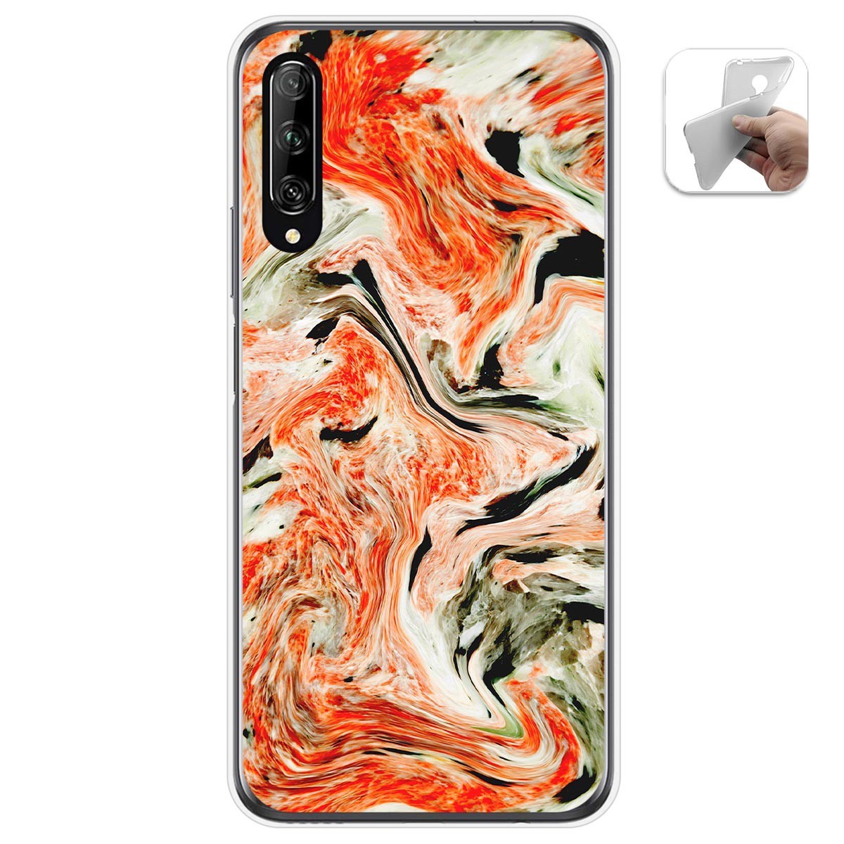 Funda Gel Tpu para Huawei P Smart Pro diseño Mármol 12 Dibujos