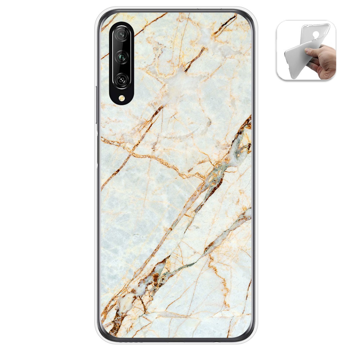 Funda Gel Tpu para Huawei P Smart Pro diseño Mármol 13 Dibujos