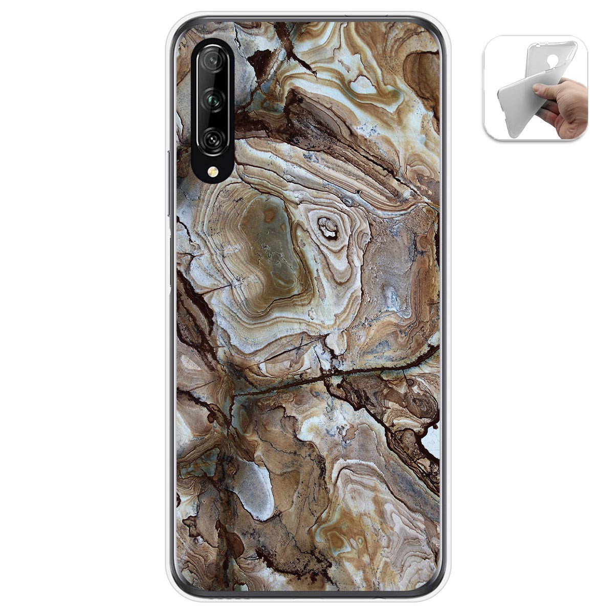 Funda Gel Tpu para Huawei P Smart Pro diseño Mármol 14 Dibujos