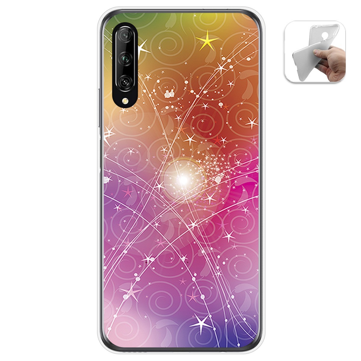 Funda Gel Tpu para Huawei P Smart Pro diseño Abstracto Dibujos