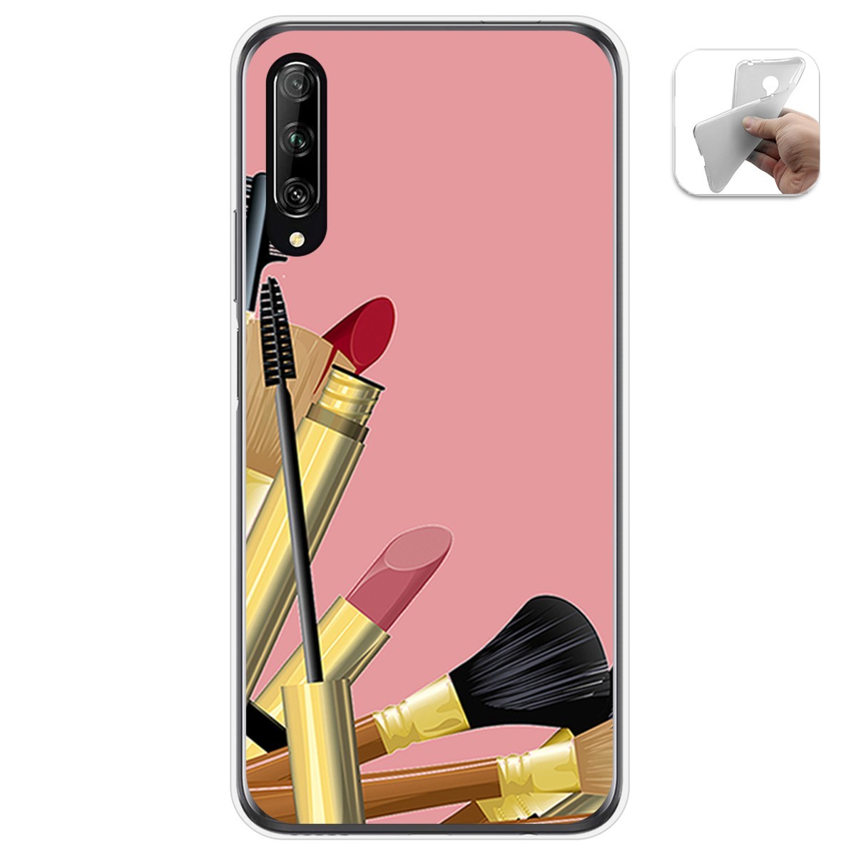 Funda Gel Tpu para Huawei P Smart Pro diseño Brochas Dibujos