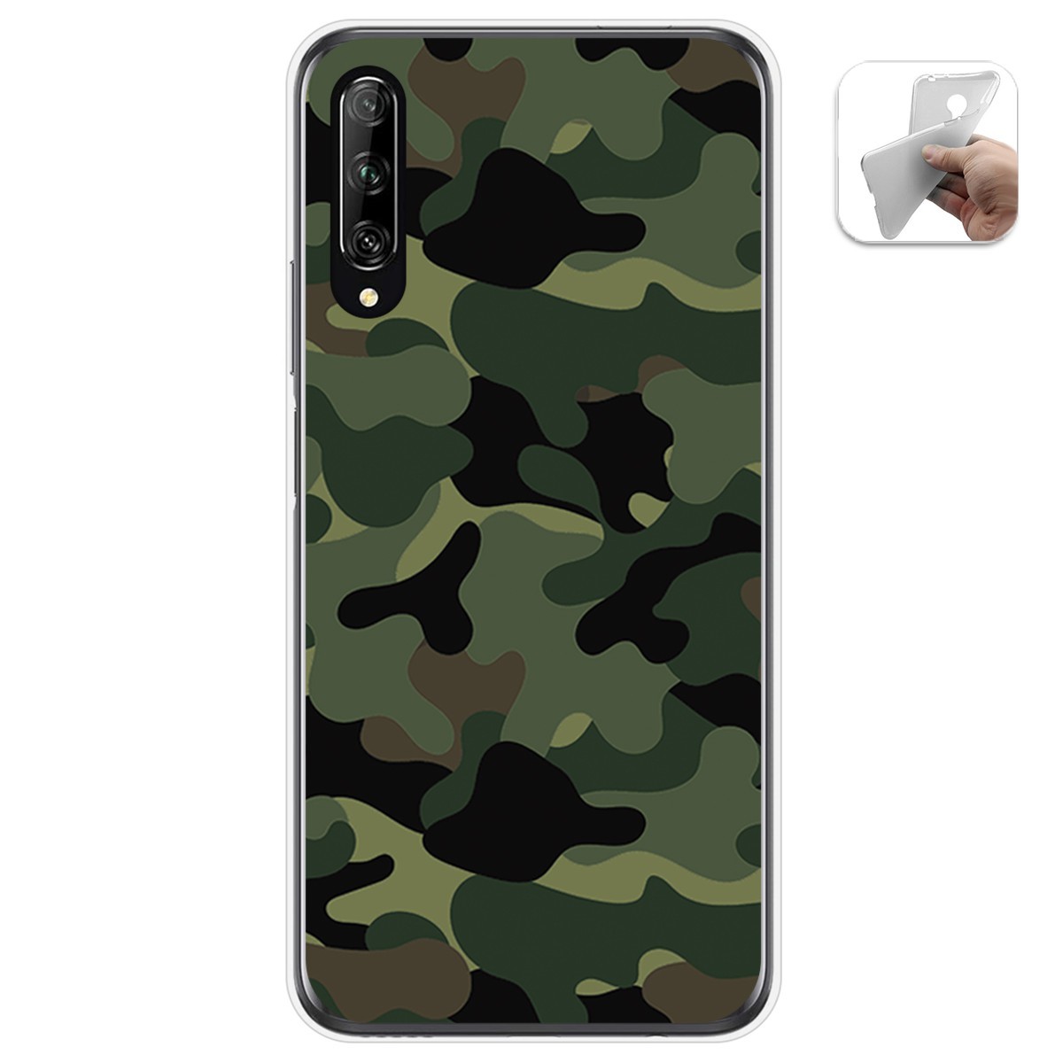 Funda Gel Tpu para Huawei P Smart Pro diseño Camuflaje Dibujos