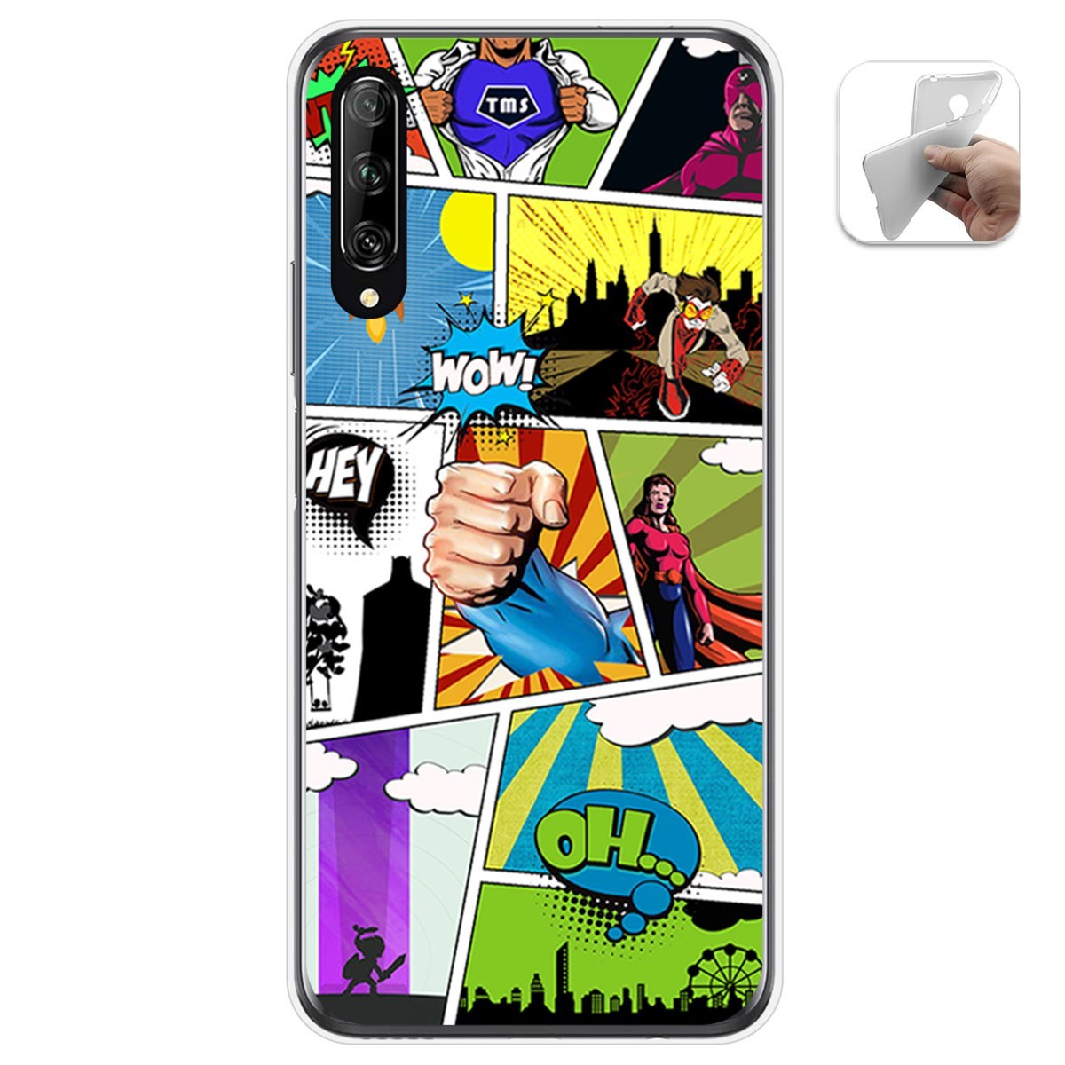 Funda Gel Tpu para Huawei P Smart Pro diseño Comic Dibujos