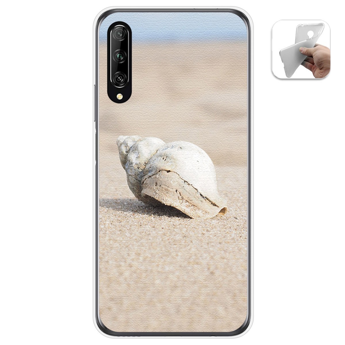 Funda Gel Tpu para Huawei P Smart Pro diseño Concha Dibujos