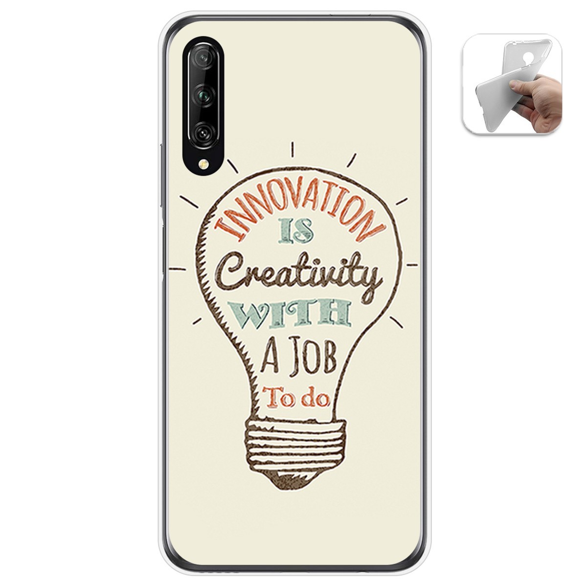 Funda Gel Tpu para Huawei P Smart Pro diseño Creativity Dibujos