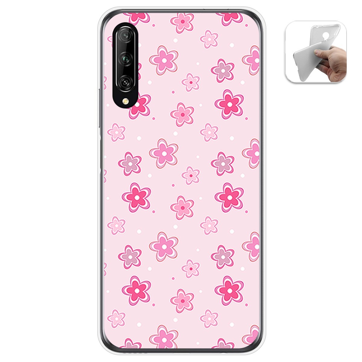 Funda Gel Tpu para Huawei P Smart Pro diseño Flores Dibujos
