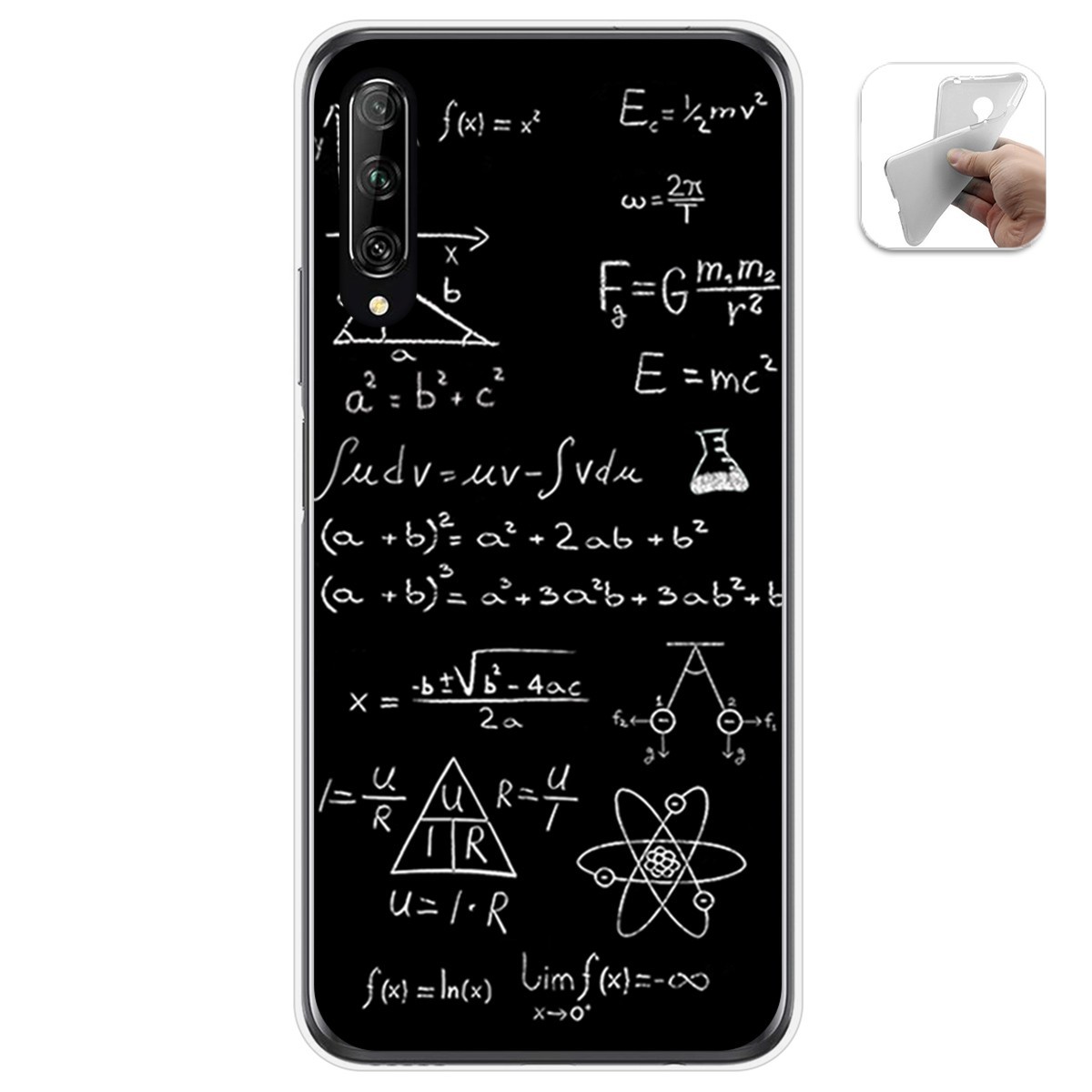 Funda Gel Tpu para Huawei P Smart Pro diseño Formulas Dibujos