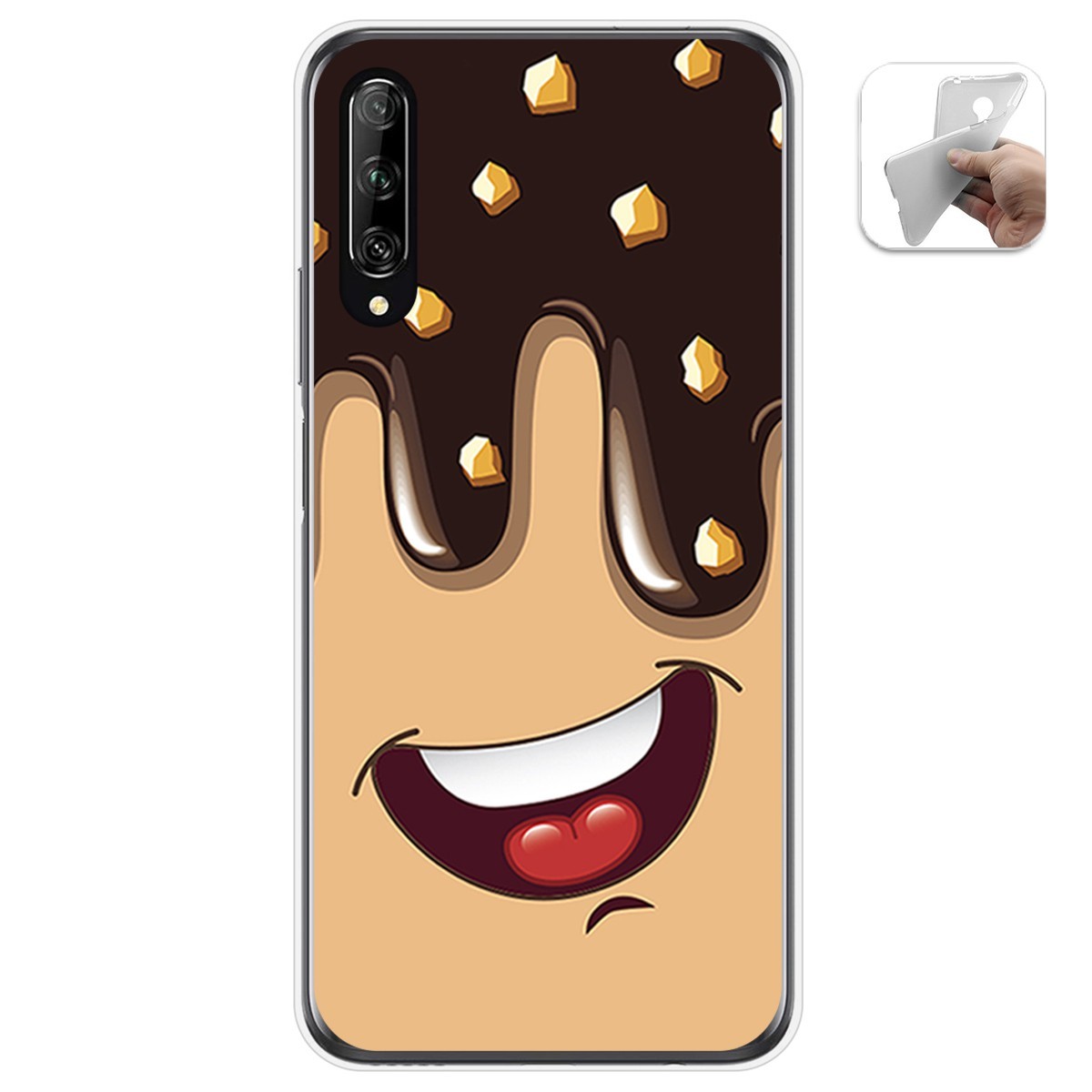 Funda Gel Tpu para Huawei P Smart Pro diseño Helado Chocolate Dibujos