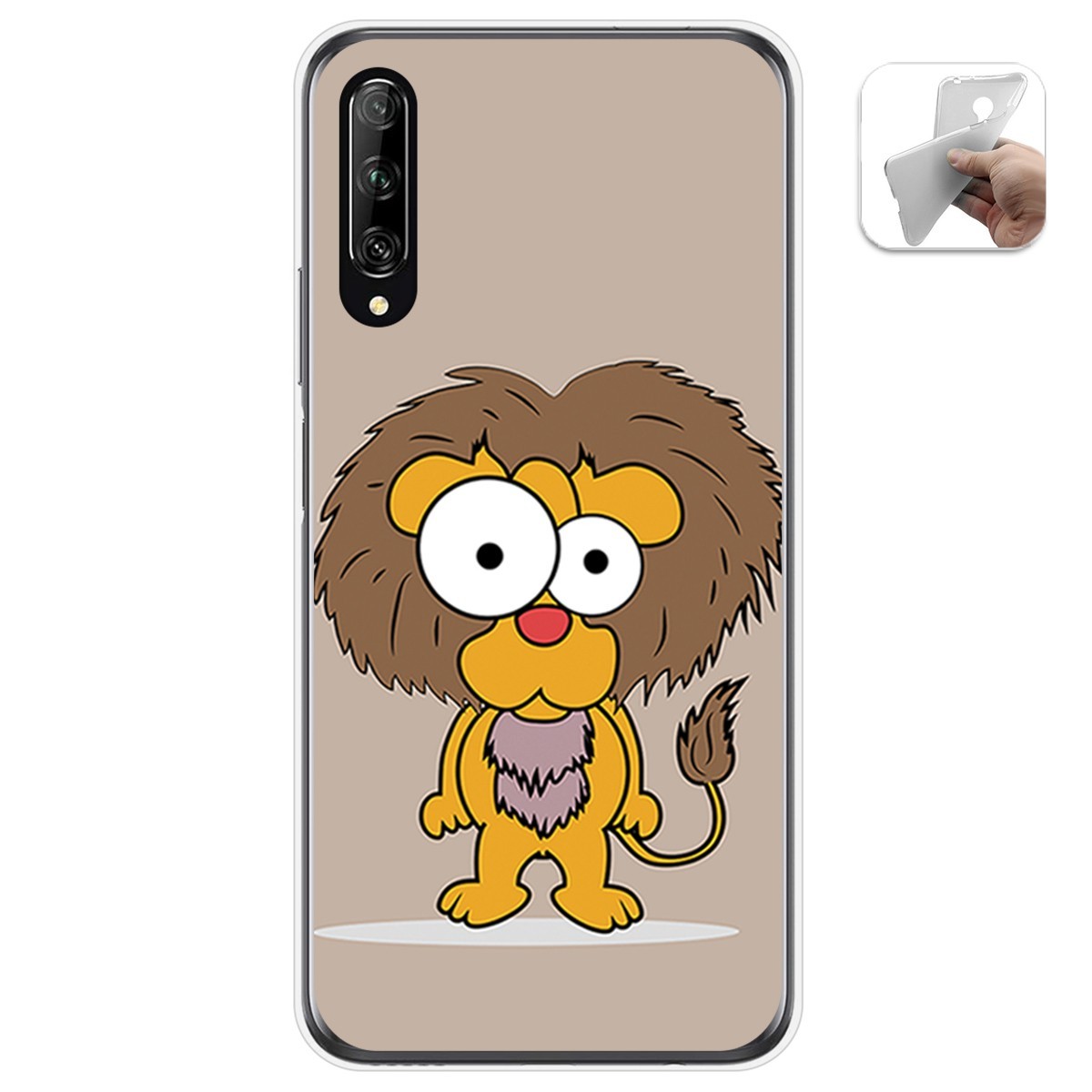 Funda Gel Tpu para Huawei P Smart Pro diseño Leon Dibujos