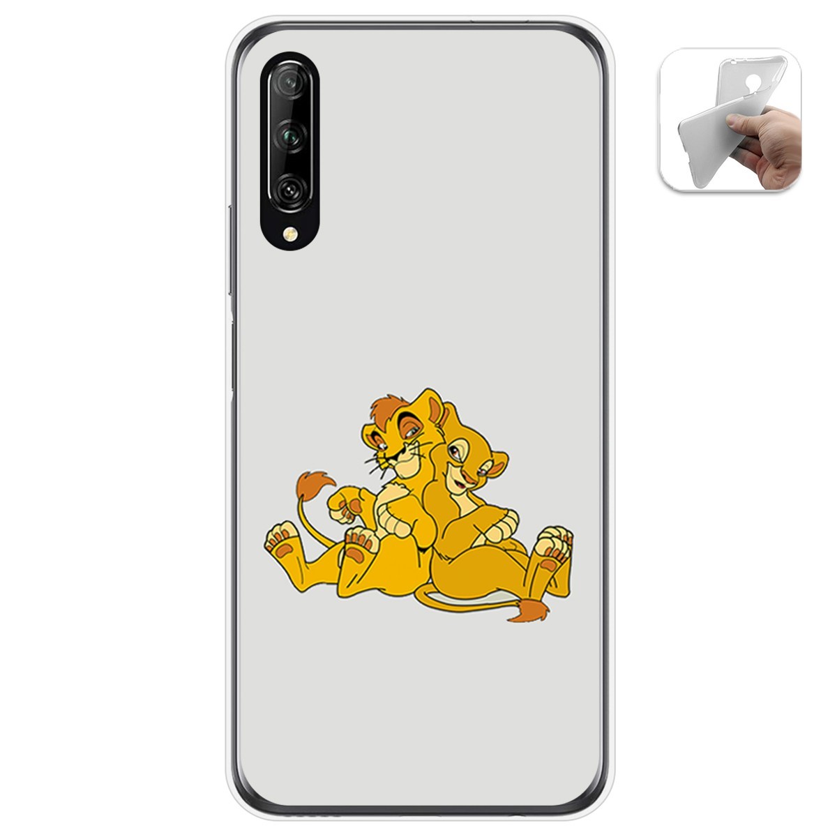 Funda Gel Tpu para Huawei P Smart Pro diseño Leones Dibujos