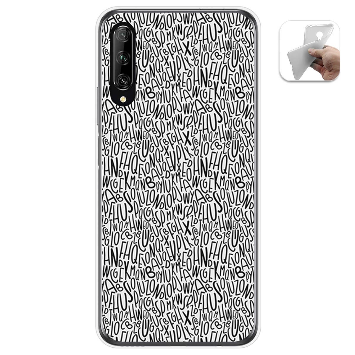 Funda Gel Tpu para Huawei P Smart Pro diseño Letras Dibujos