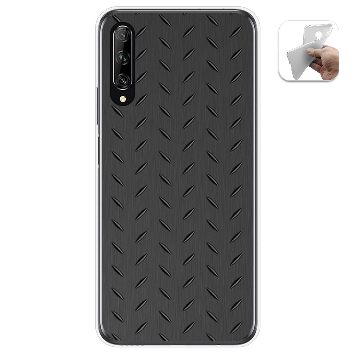 Funda Gel Tpu para Huawei P Smart Pro diseño Metal Dibujos