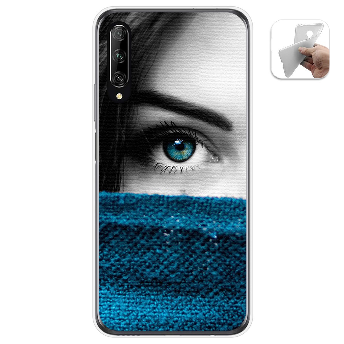 Funda Gel Tpu para Huawei P Smart Pro diseño Ojo Dibujos