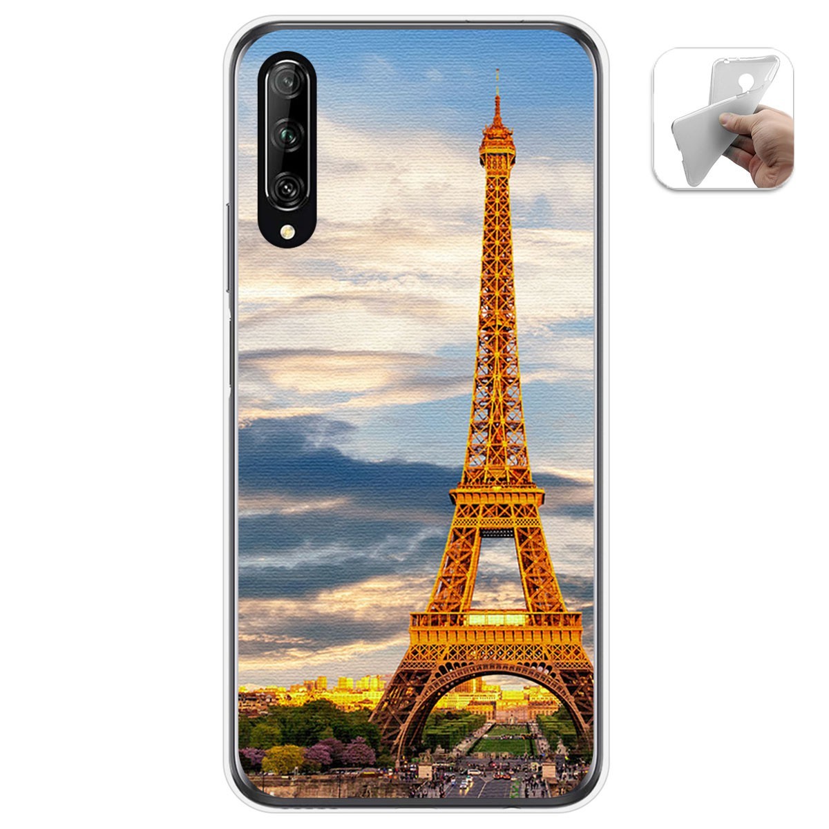 Funda Gel Tpu para Huawei P Smart Pro diseño Paris Dibujos
