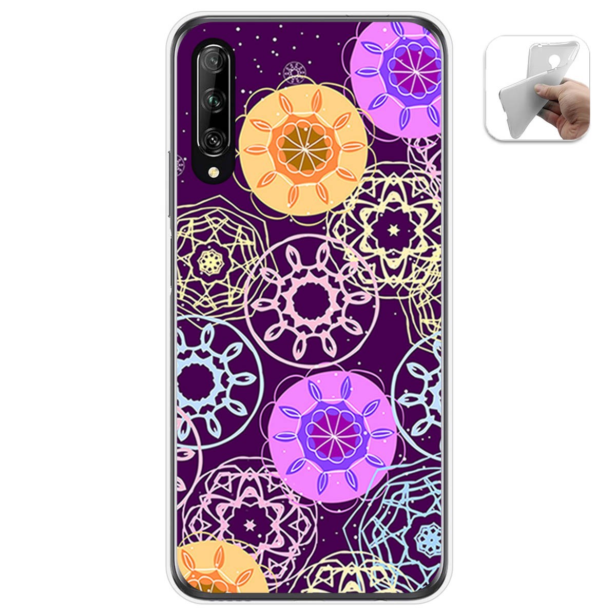 Funda Gel Tpu para Huawei P Smart Pro diseño Radial Dibujos