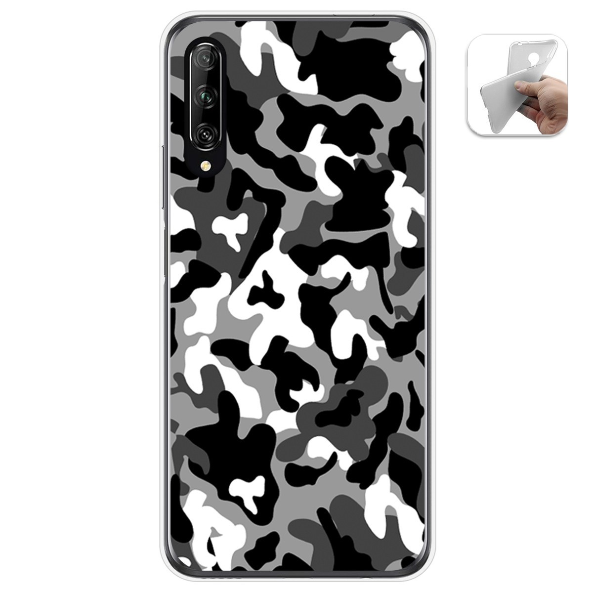 Funda Gel Tpu para Huawei P Smart Pro diseño Snow Camuflaje Dibujos