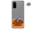 Funda Gel Transparente para Samsung Galaxy A41 diseño Bufalo Dibujos