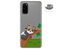 Funda Gel Transparente para Samsung Galaxy A41 diseño Panda Dibujos