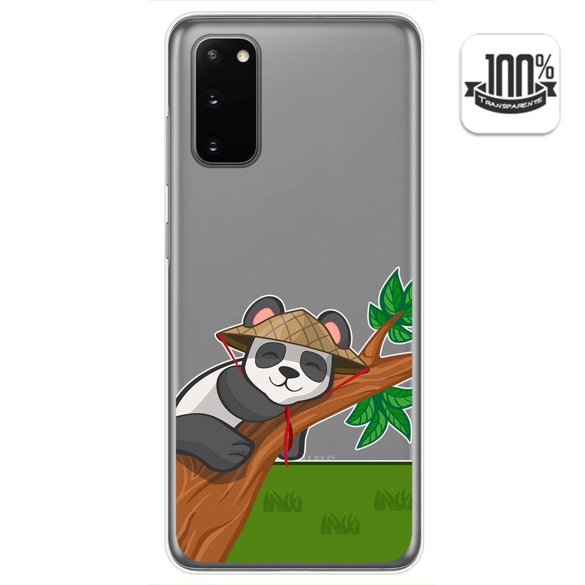 Funda Gel Transparente para Samsung Galaxy A41 diseño Panda Dibujos