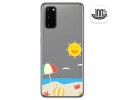 Funda Gel Transparente para Samsung Galaxy A41 diseño Playa Dibujos