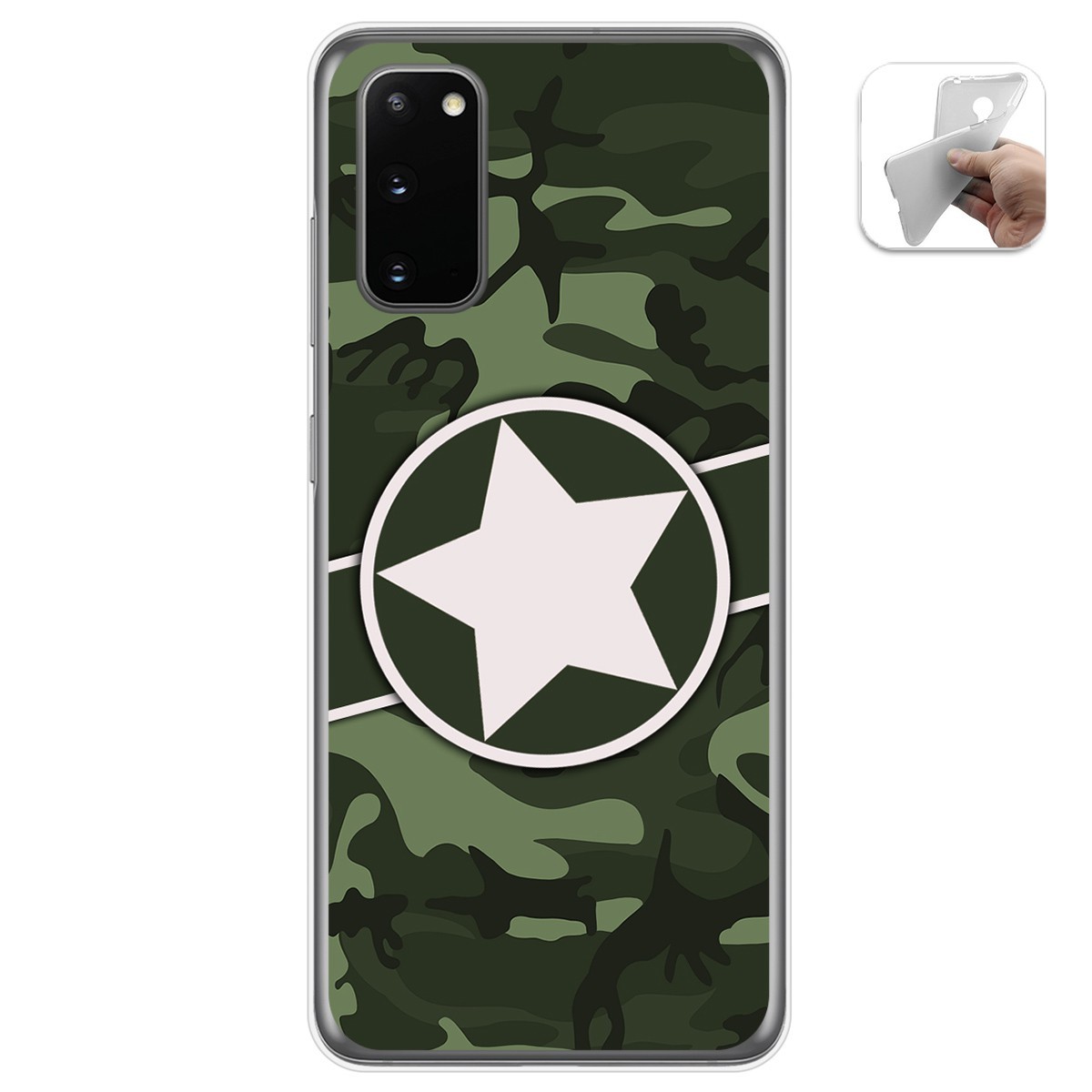 Funda Gel Tpu para Samsung Galaxy A41 diseño Camuflaje 01 Dibujos