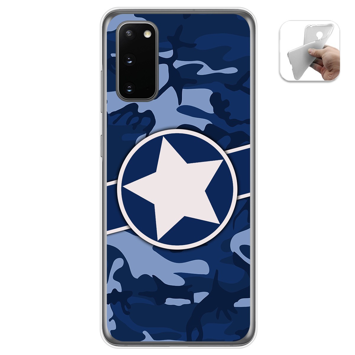 Funda Gel Tpu para Samsung Galaxy A41 diseño Camuflaje 03 Dibujos