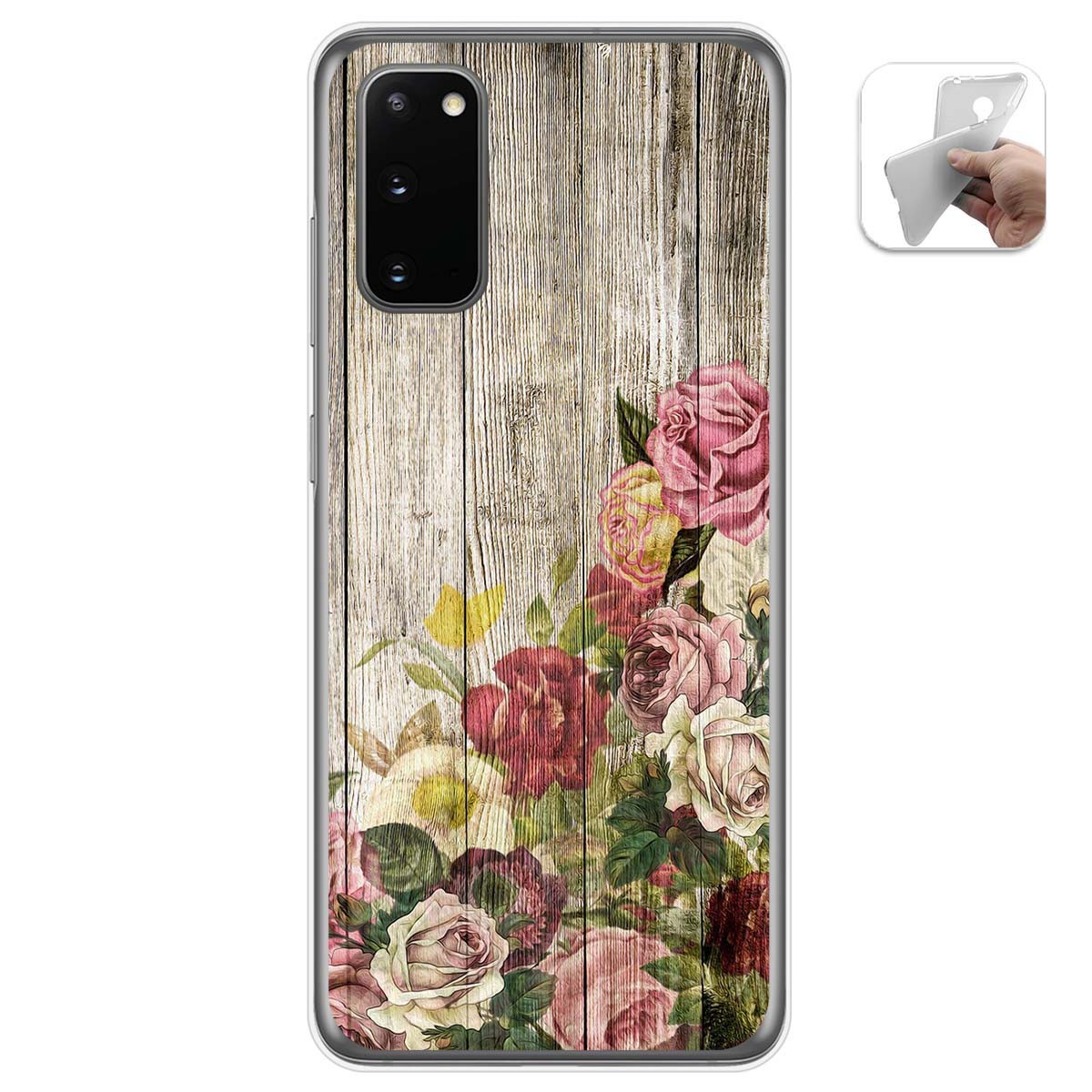 Funda Gel Tpu para Samsung Galaxy A41 diseño Madera 08 Dibujos