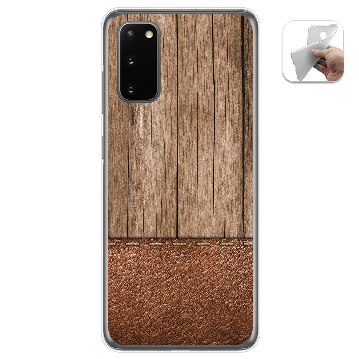Funda Gel Tpu para Samsung Galaxy A41 diseño Madera 09 Dibujos