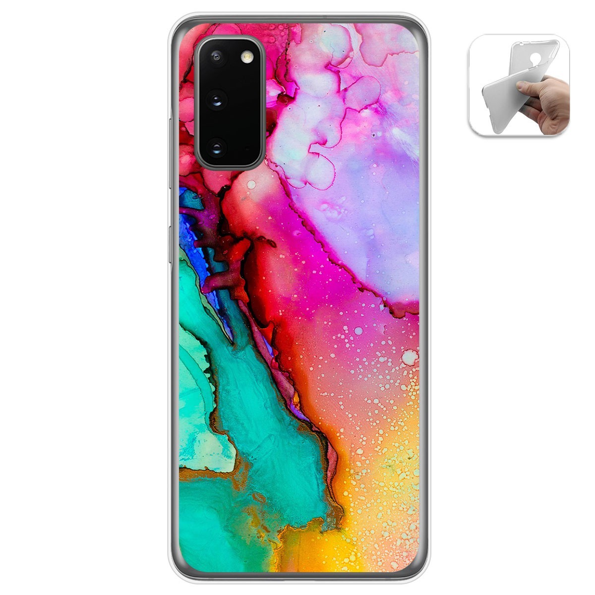 Funda Gel Tpu para Samsung Galaxy A41 diseño Mármol 15 Dibujos