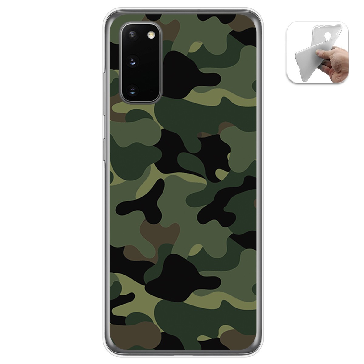 Funda Gel Tpu para Samsung Galaxy A41 diseño Camuflaje Dibujos