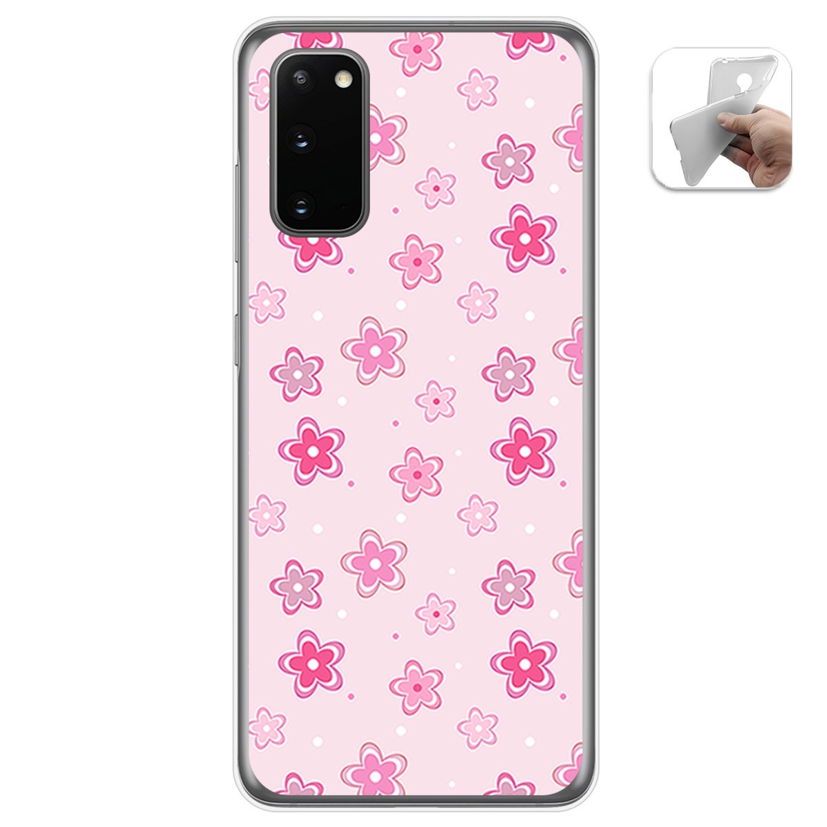 Funda Gel Tpu para Samsung Galaxy A41 diseño Flores Dibujos