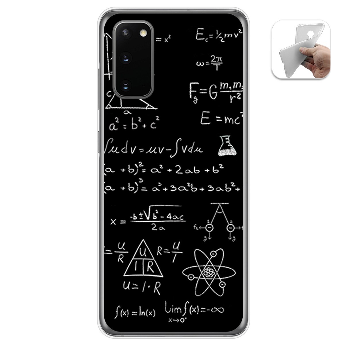 Funda Gel Tpu para Samsung Galaxy A41 diseño Formulas Dibujos