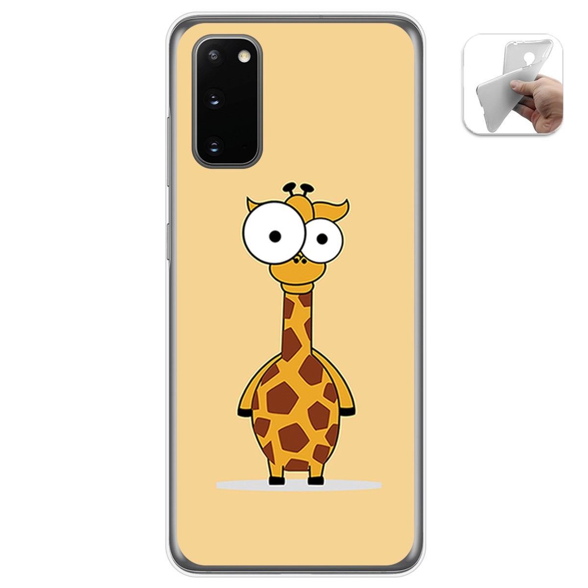 Funda Gel Tpu para Samsung Galaxy A41 diseño Jirafa Dibujos