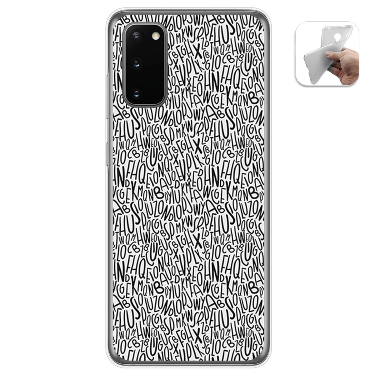Funda Gel Tpu para Samsung Galaxy A41 diseño Letras Dibujos