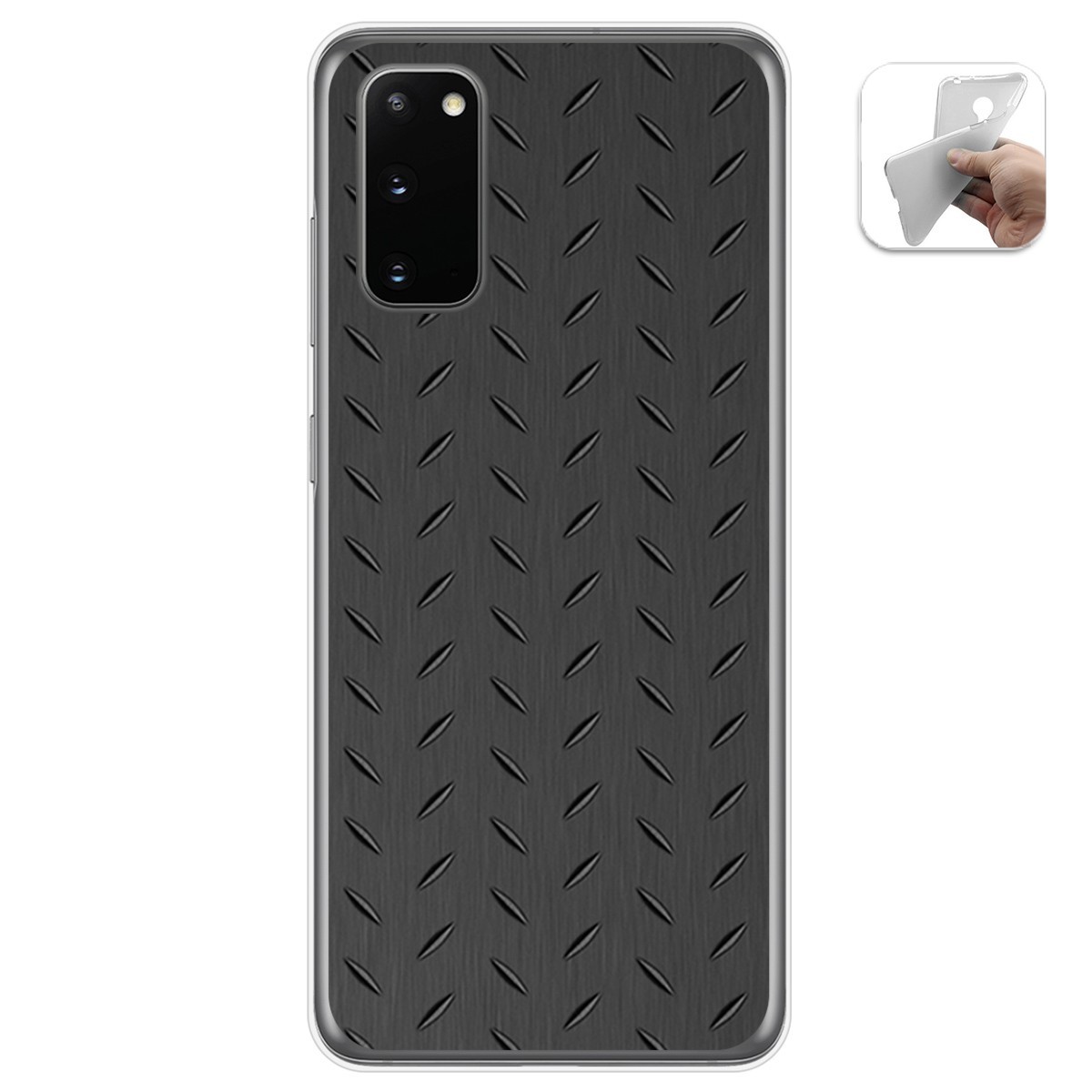 Funda Gel Tpu para Samsung Galaxy A41 diseño Metal Dibujos