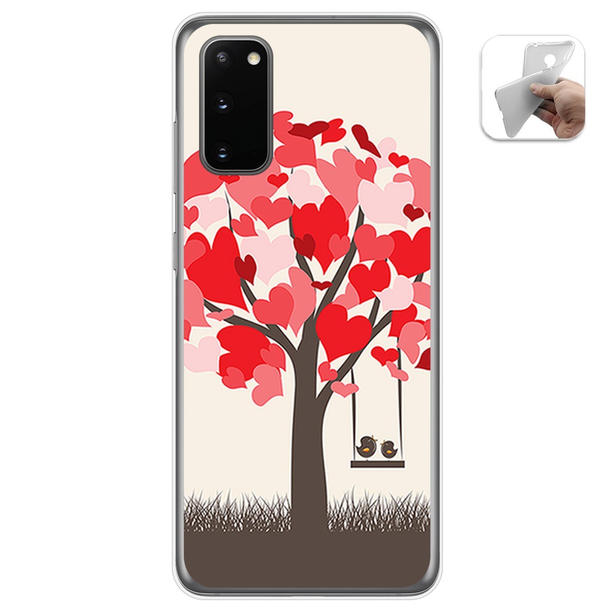 Funda Gel Tpu para Samsung Galaxy A41 diseño Pajaritos Dibujos