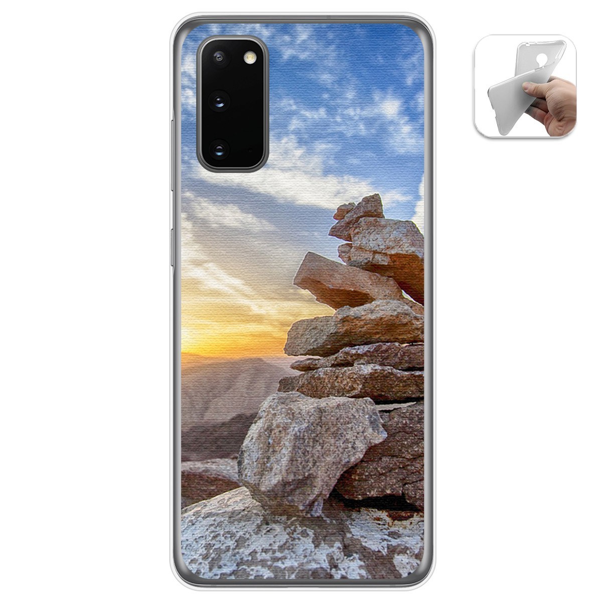 Funda Gel Tpu para Samsung Galaxy A41 diseño Sunset Dibujos