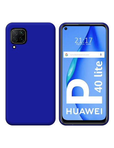 Huawei P40 Lite Funda Gel Tpu Silicona Azul