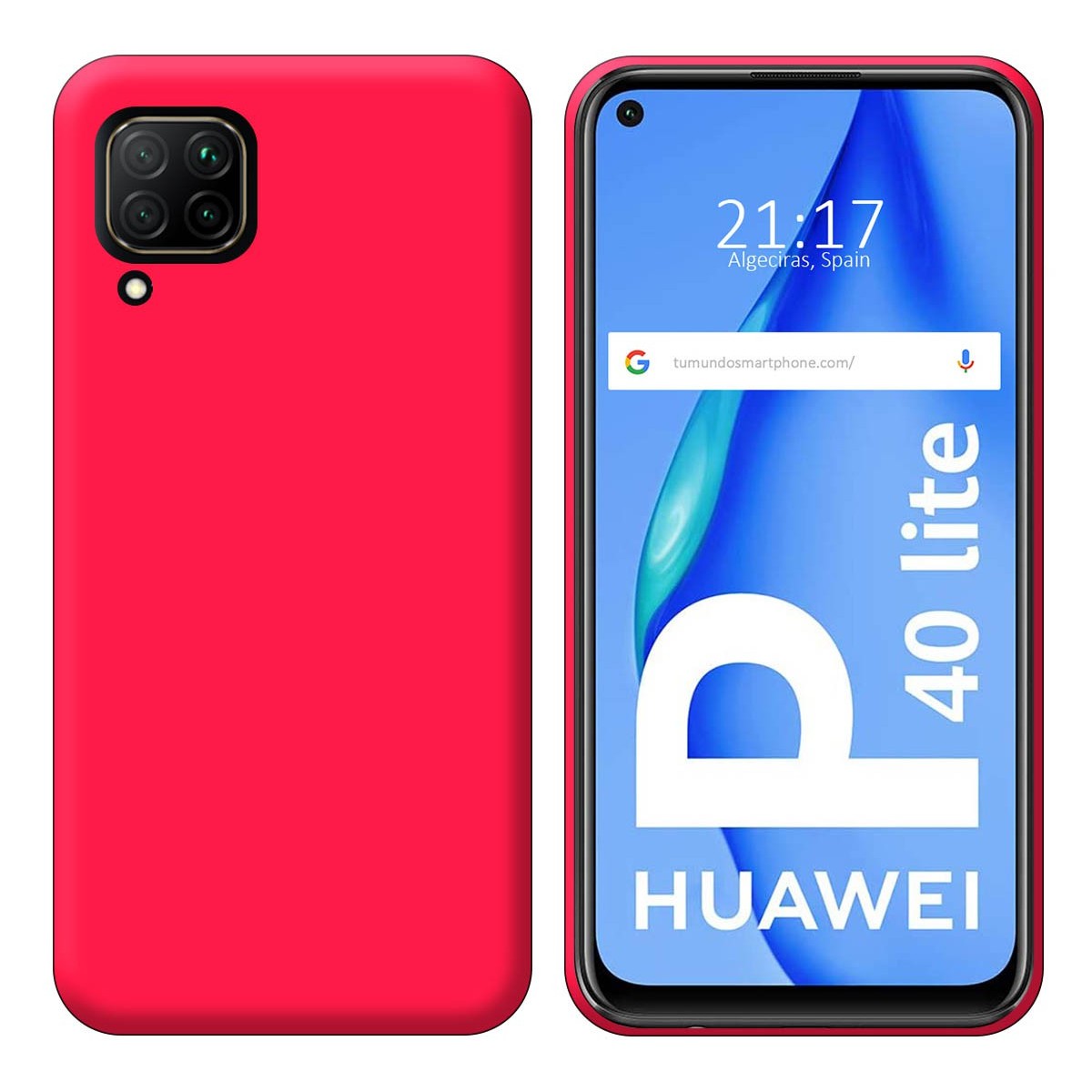 Funda Silicona Gel TPU Rosa para Huawei P40 Lite