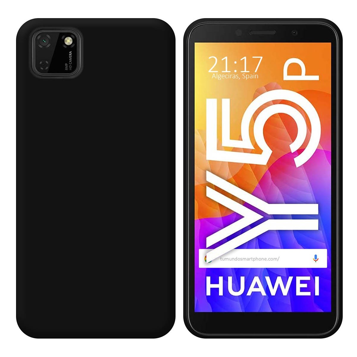 Funda Silicona Gel TPU Negra para Huawei Y5p