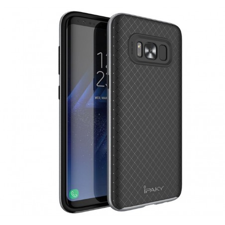 Funda Tipo Neo Hybrid (Pc+Tpu) Negra / Plata para Samsung Galaxy S8 Plus