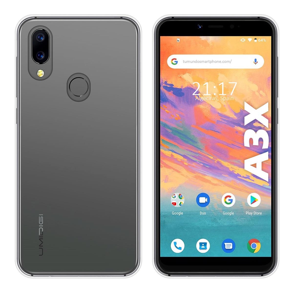 Funda Silicona Gel TPU Transparente para Umidigi A3X