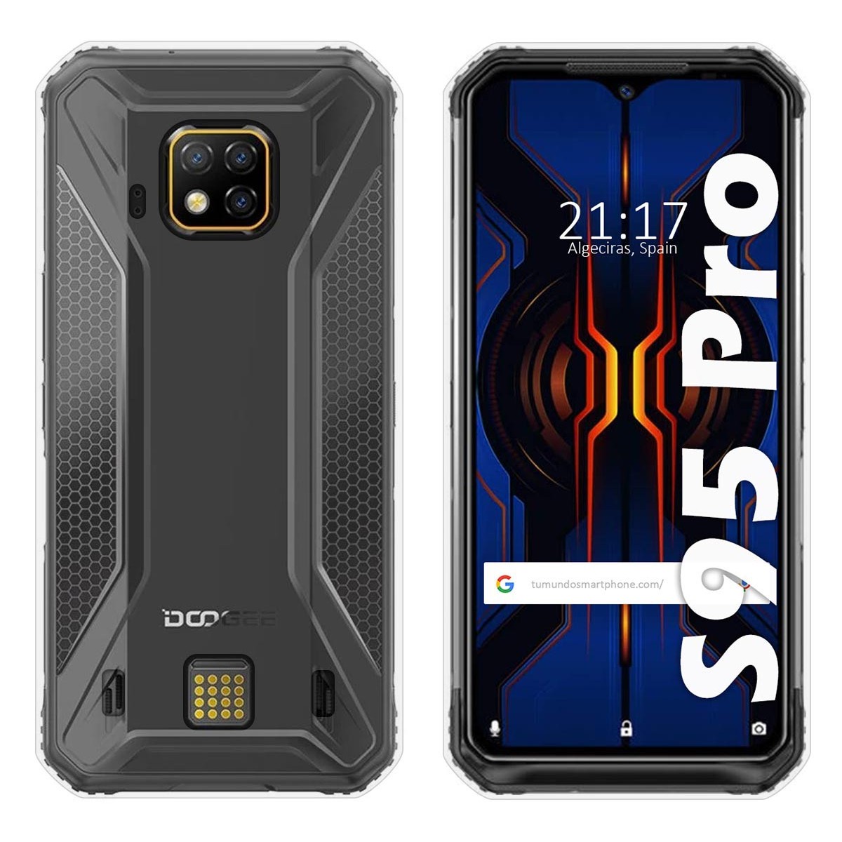 Funda Silicona Gel TPU Transparente para Doogee S95 Pro